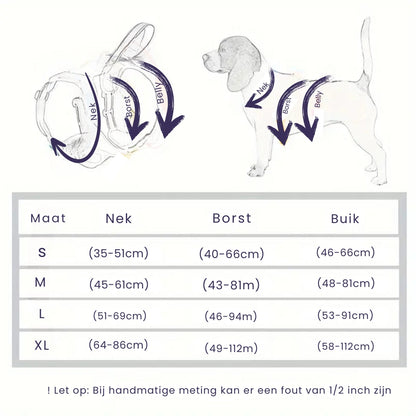 Flaraz - Anti-Ontsnap Hondentuig Met 3 Bevestigingspunten Reflecterend